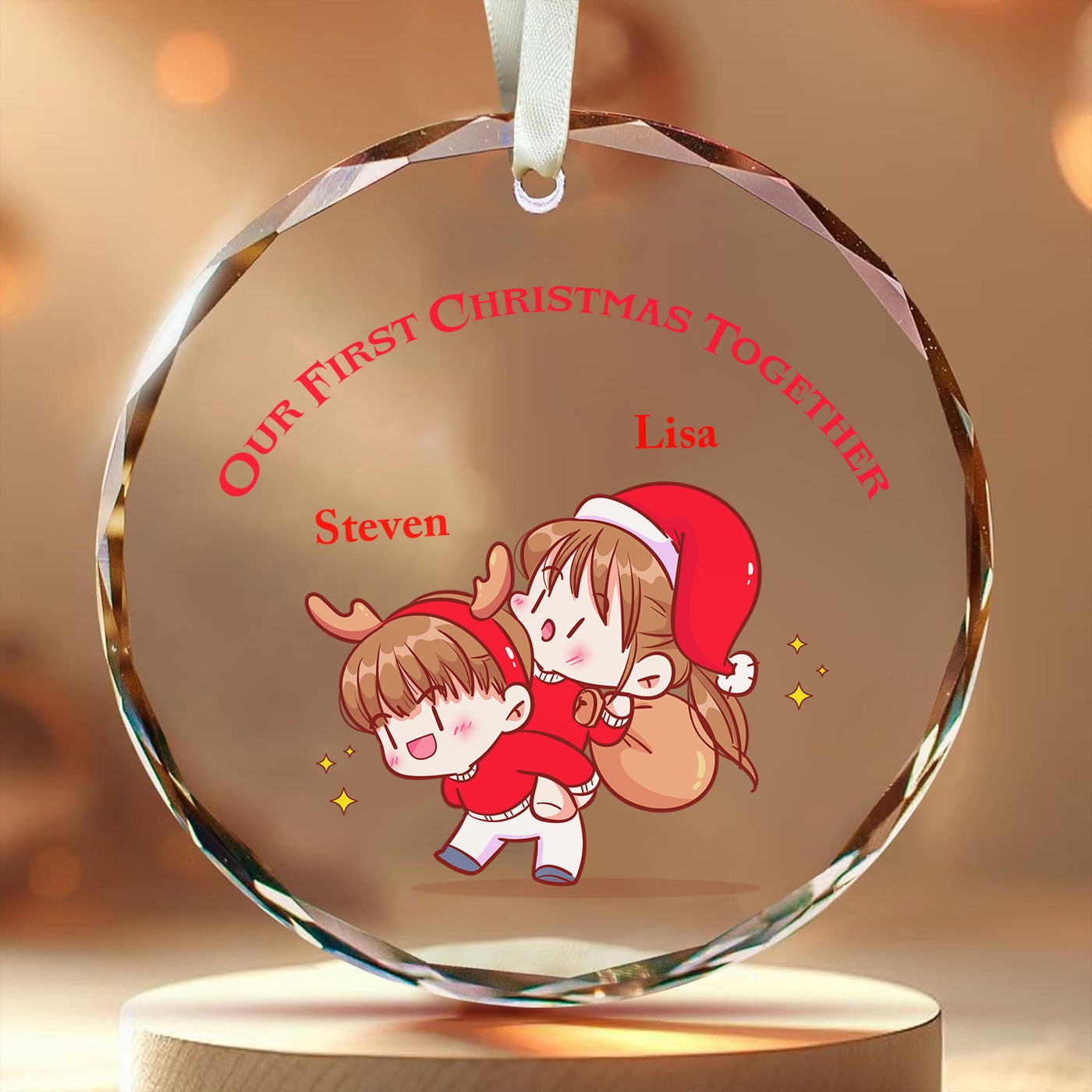 Our First Christmas Together | Celebrate New Memories | Glass Ornament